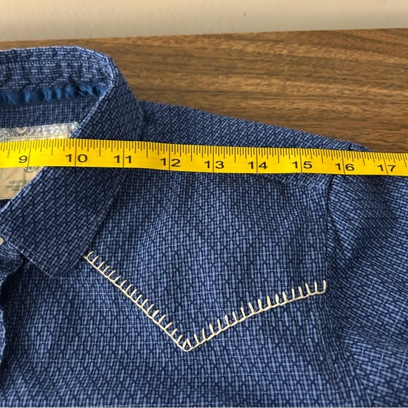 Panhandle Slim Blue Women Western Snap Button-Down Shirt M - Picture 11 of 11